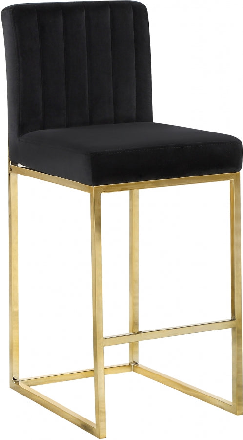 Tabouret de comptoir en velours Giselle