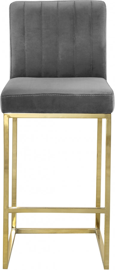 Tabouret de comptoir en velours Giselle