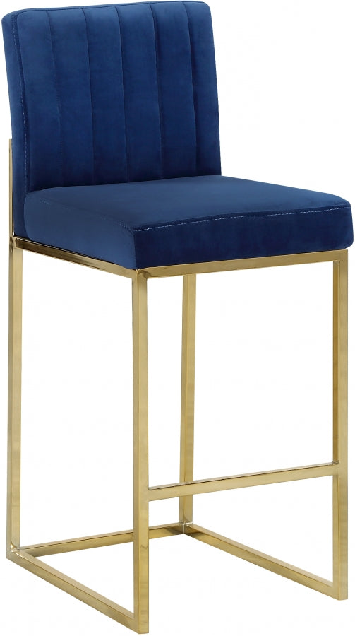 Tabouret de comptoir en velours Giselle