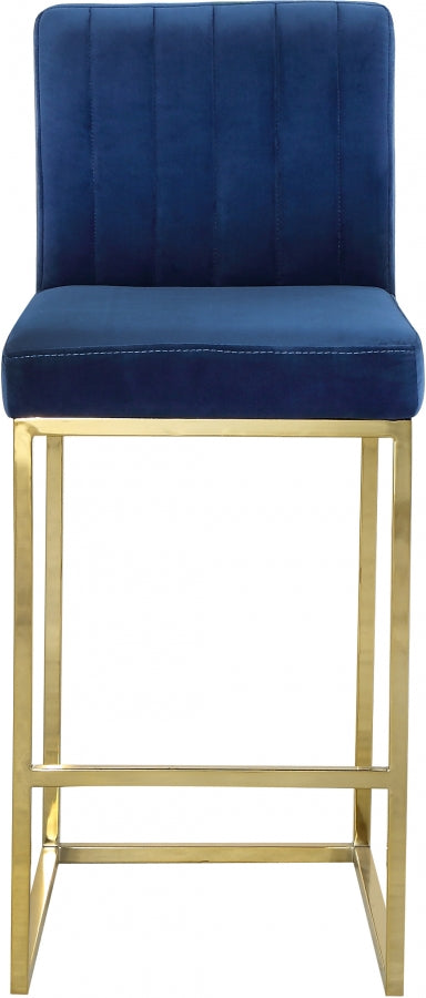 Tabouret de comptoir en velours Giselle