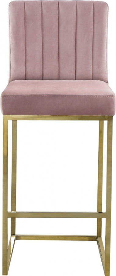 Tabouret de comptoir en velours Giselle