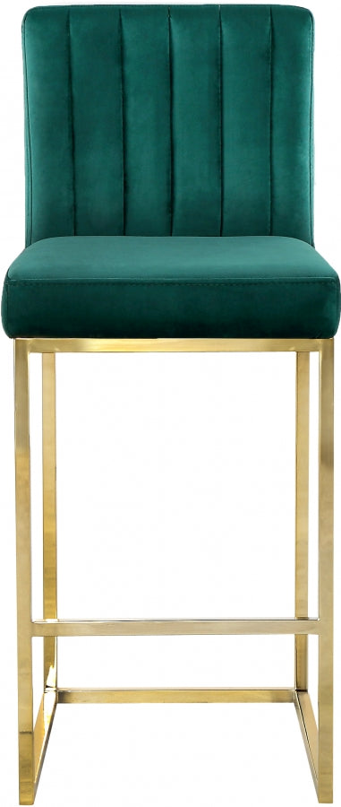 Tabouret de comptoir en velours Giselle