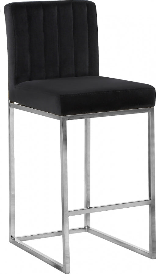 Tabouret de comptoir en velours Giselle
