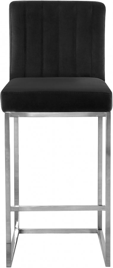 Tabouret de comptoir en velours Giselle