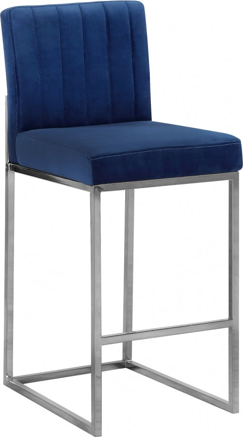 Tabouret de comptoir en velours Giselle