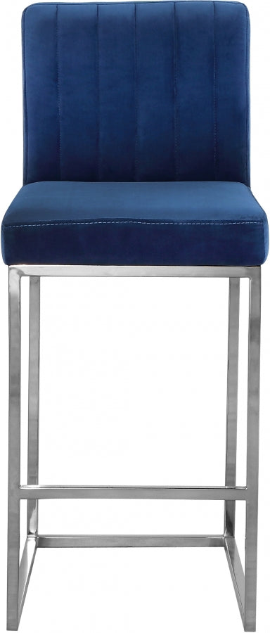 Tabouret de comptoir en velours Giselle