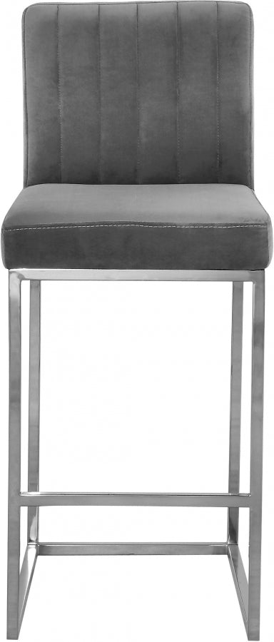 Tabouret de comptoir en velours Giselle