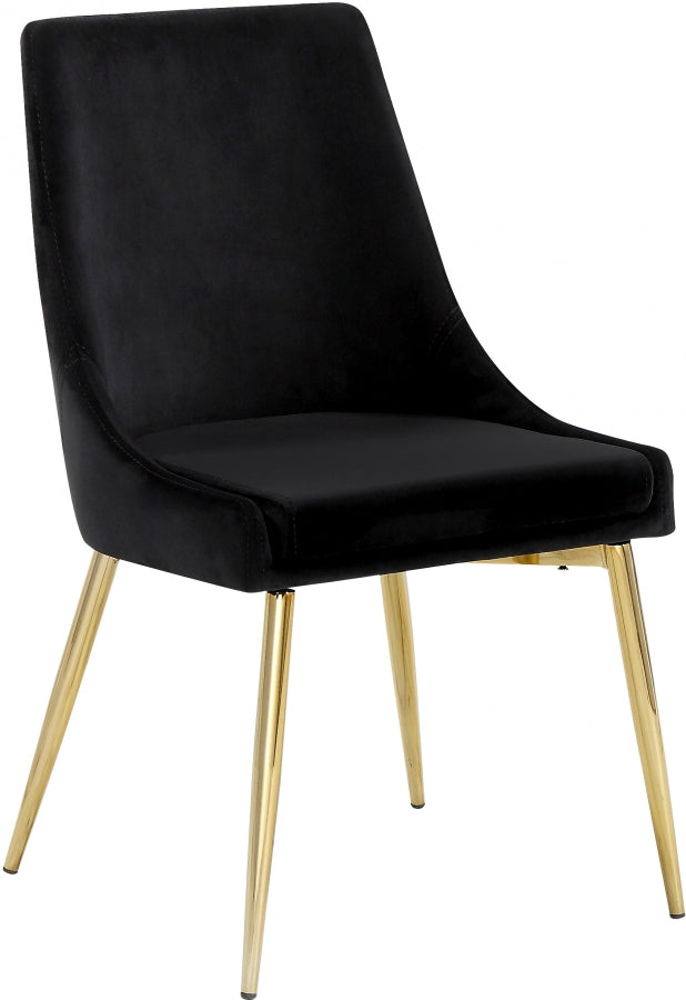 Chaise de salle à manger en velours Karina