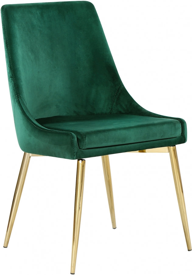 Chaise de salle à manger en velours Karina