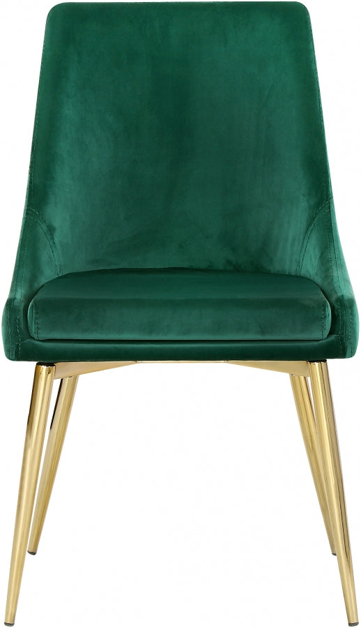 Chaise de salle à manger en velours Karina