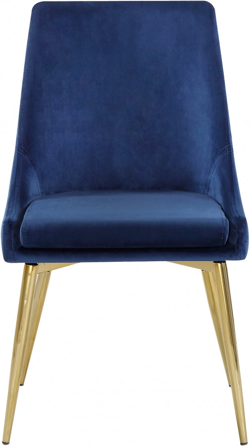 Chaise de salle à manger en velours Karina