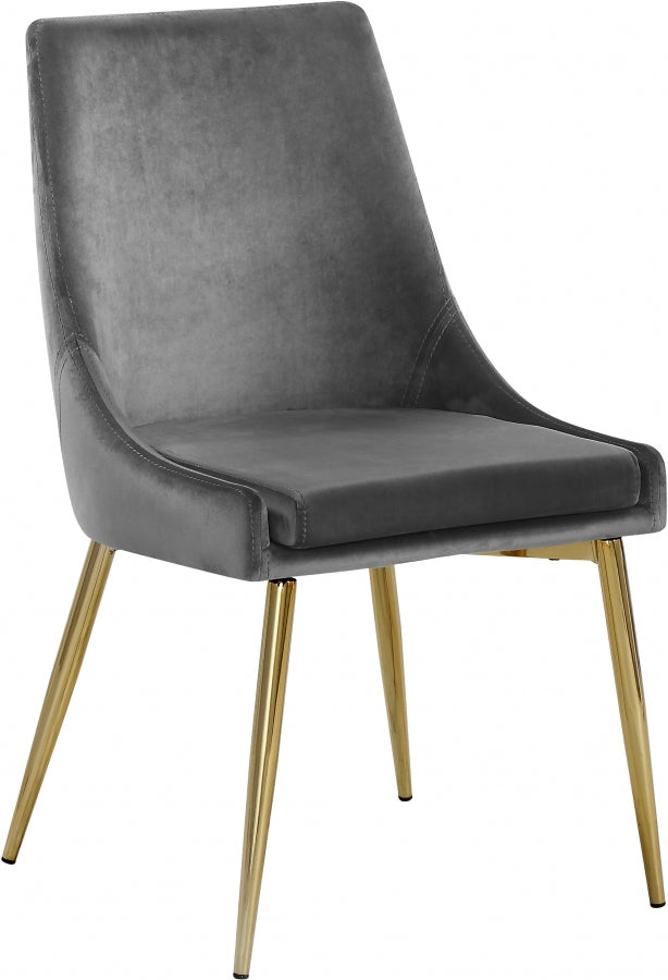 Chaise de salle à manger en velours Karina