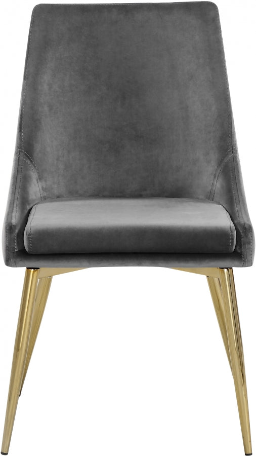 Chaise de salle à manger en velours Karina