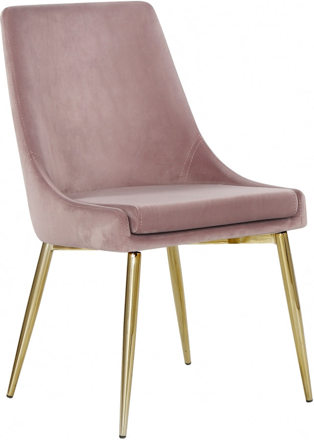 Chaise de salle à manger en velours Karina