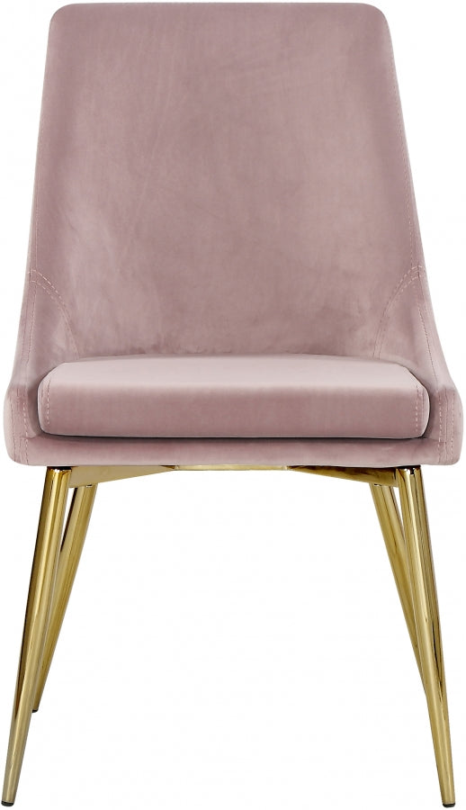 Chaise de salle à manger en velours Karina