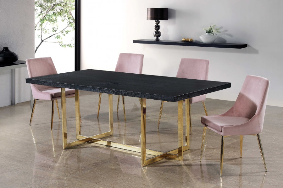 Chaise de salle à manger en velours Karina