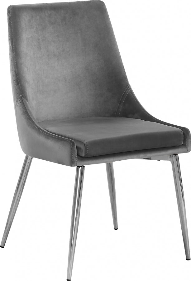 Chaise de salle à manger en velours Karina