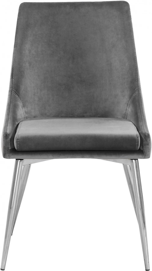 Chaise de salle à manger en velours Karina