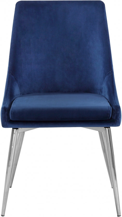 Chaise de salle à manger en velours Karina