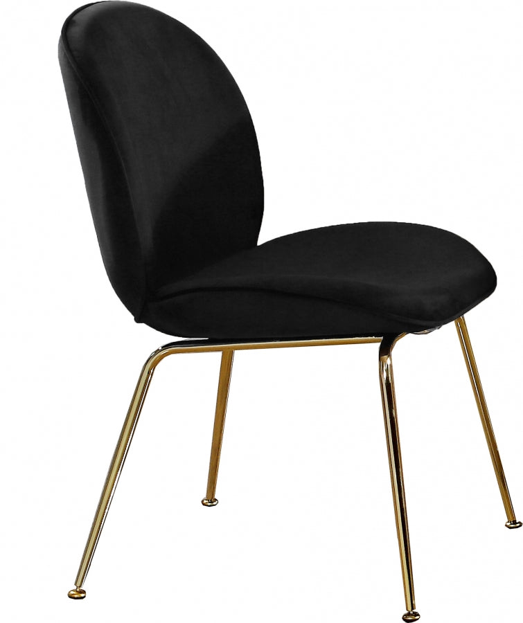 Chaise de salle à manger en velours Paris