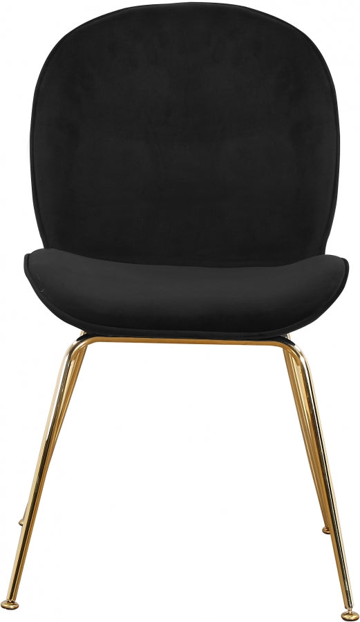 Chaise de salle à manger en velours Paris