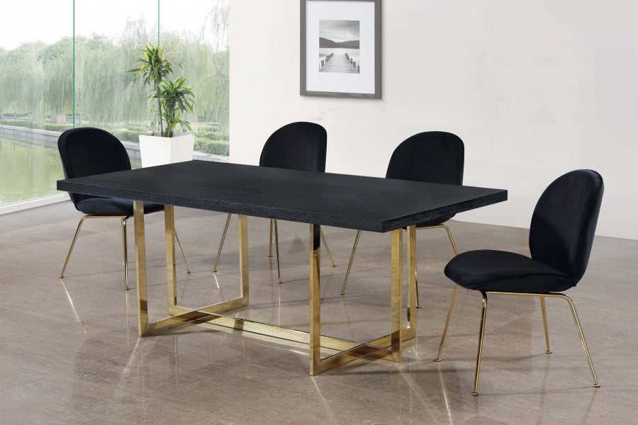 Chaise de salle à manger en velours Paris