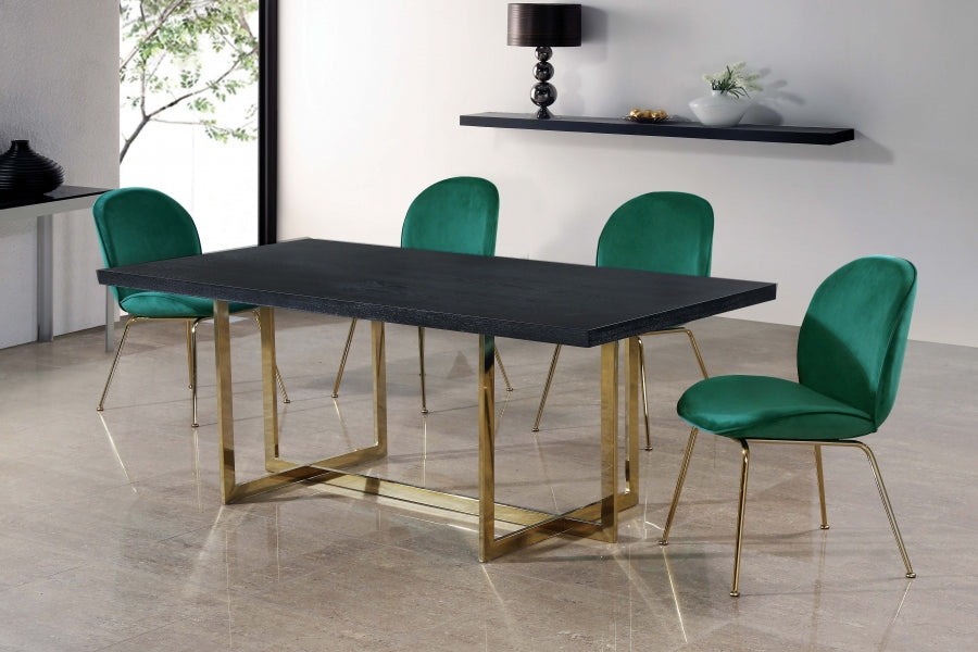 Chaise de salle à manger en velours Paris