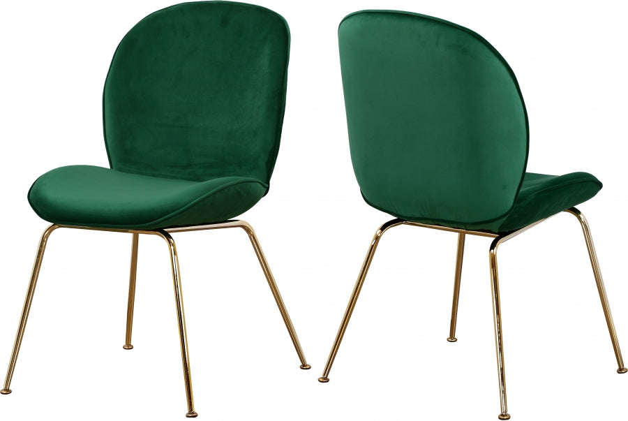 Chaise de salle à manger en velours Paris