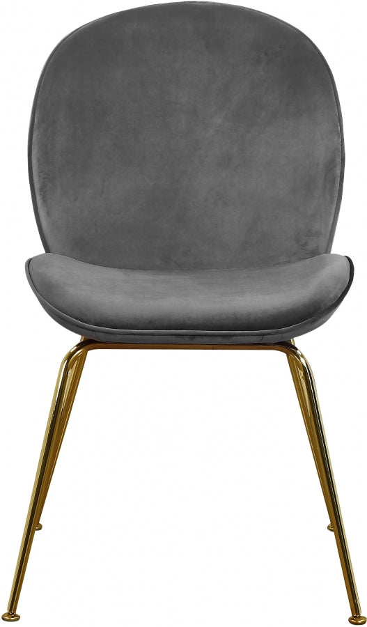 Chaise de salle à manger en velours Paris