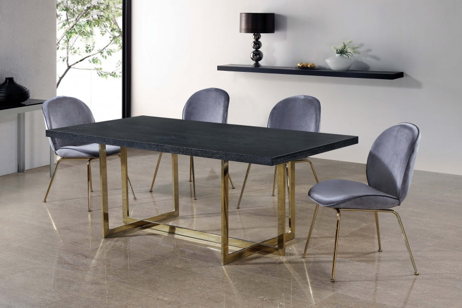 Chaise de salle à manger en velours Paris