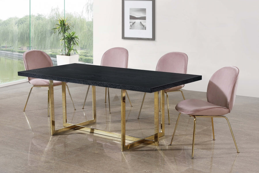 Chaise de salle à manger en velours Paris
