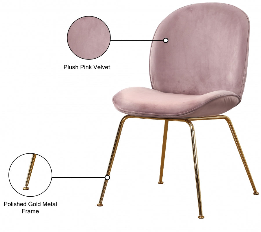 Chaise de salle à manger en velours Paris