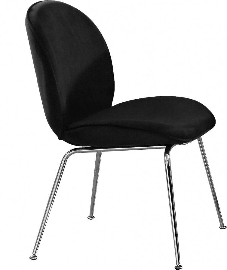 Chaise de salle à manger en velours Paris
