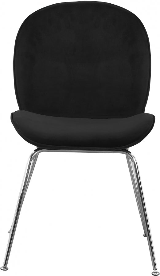 Chaise de salle à manger en velours Paris