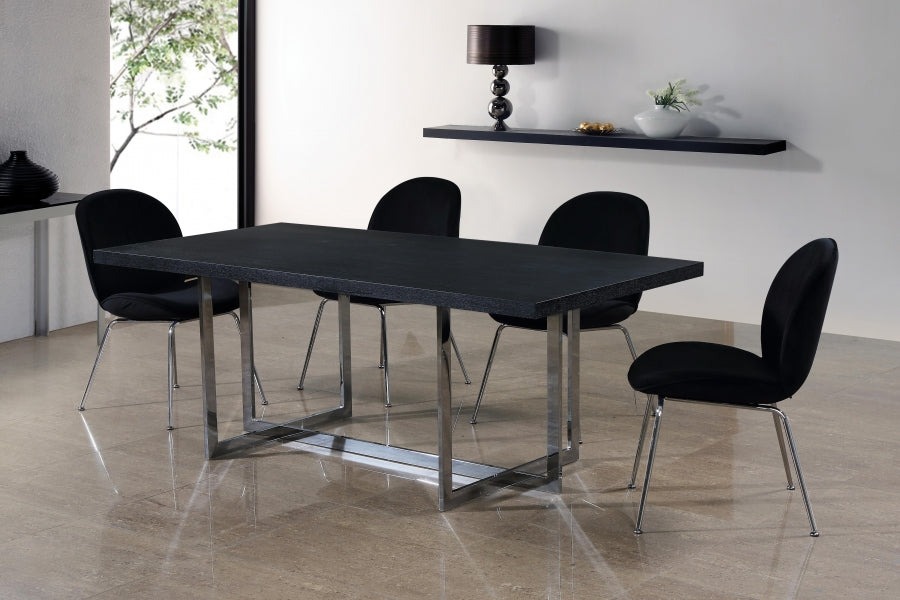 Chaise de salle à manger en velours Paris