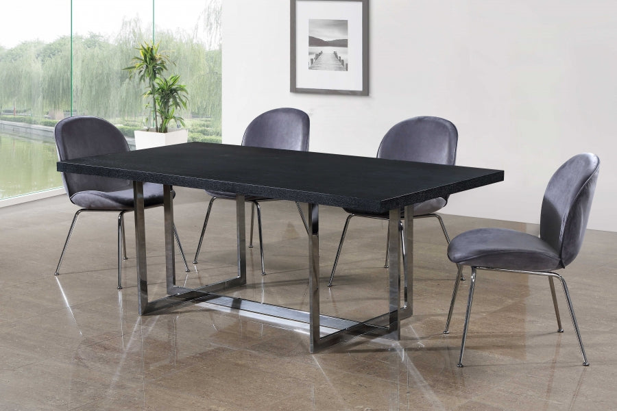Chaise de salle à manger en velours Paris