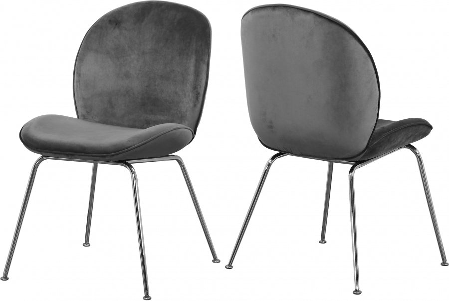 Chaise de salle à manger en velours Paris