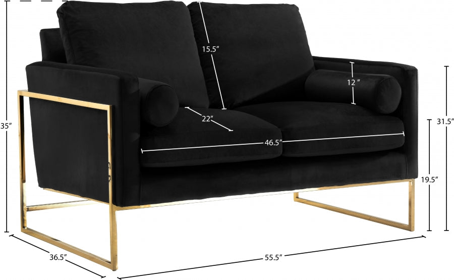 Causeuse en velours Mila 
