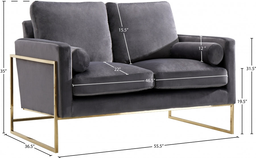 Causeuse en velours Mila 