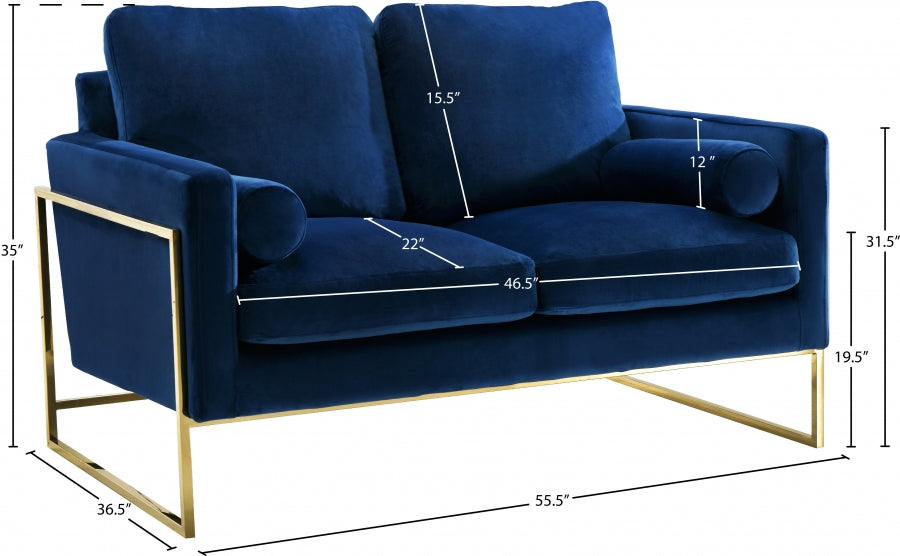 Causeuse en velours Mila 