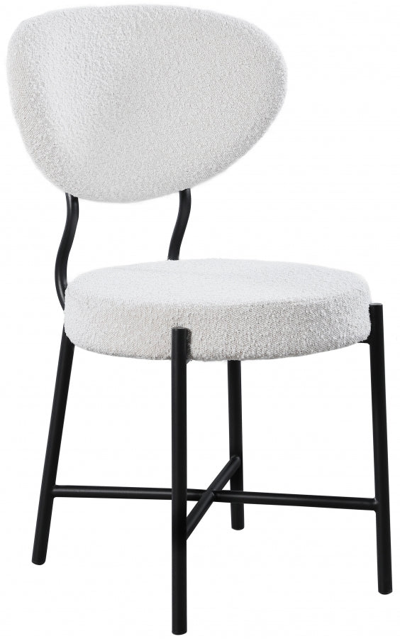 Chaise de salle à manger Allure en tissu bouclé