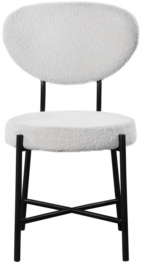 Chaise de salle à manger Allure en tissu bouclé