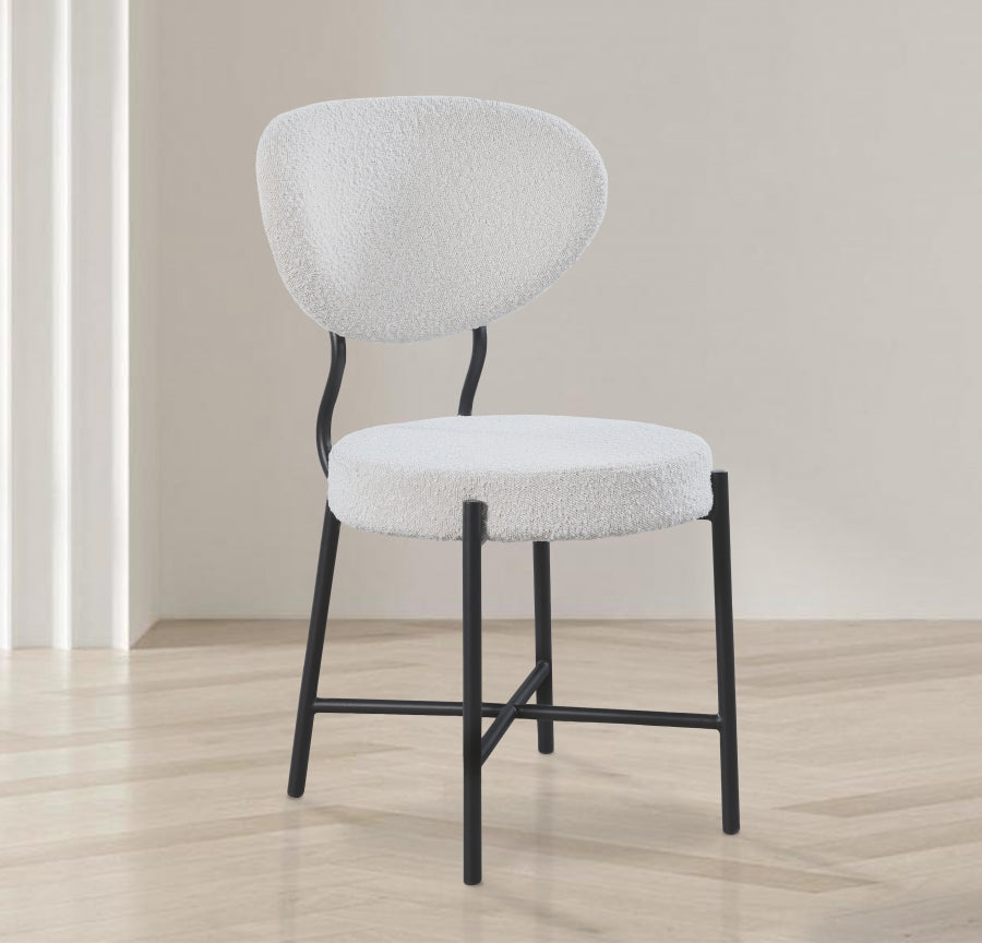 Chaise de salle à manger Allure en tissu bouclé