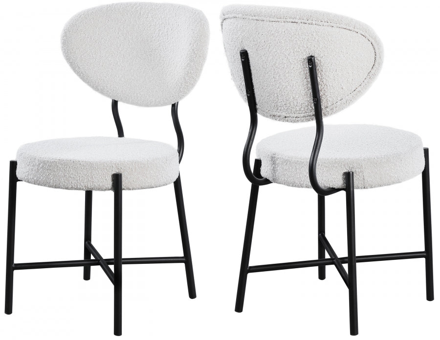 Chaise de salle à manger Allure en tissu bouclé