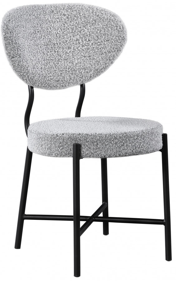 Chaise de salle à manger Allure en tissu bouclé