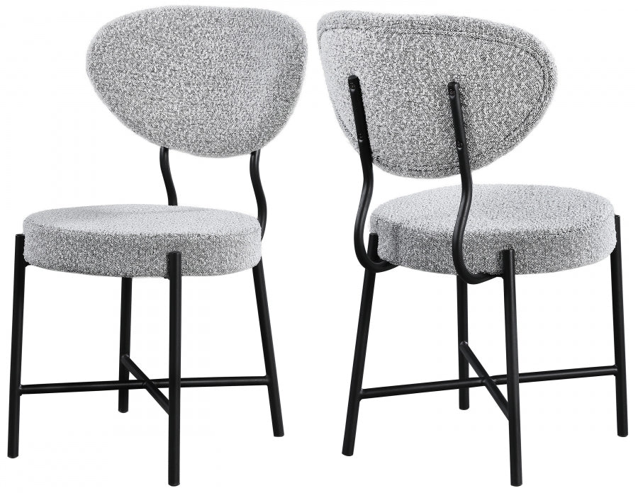 Chaise de salle à manger Allure en tissu bouclé