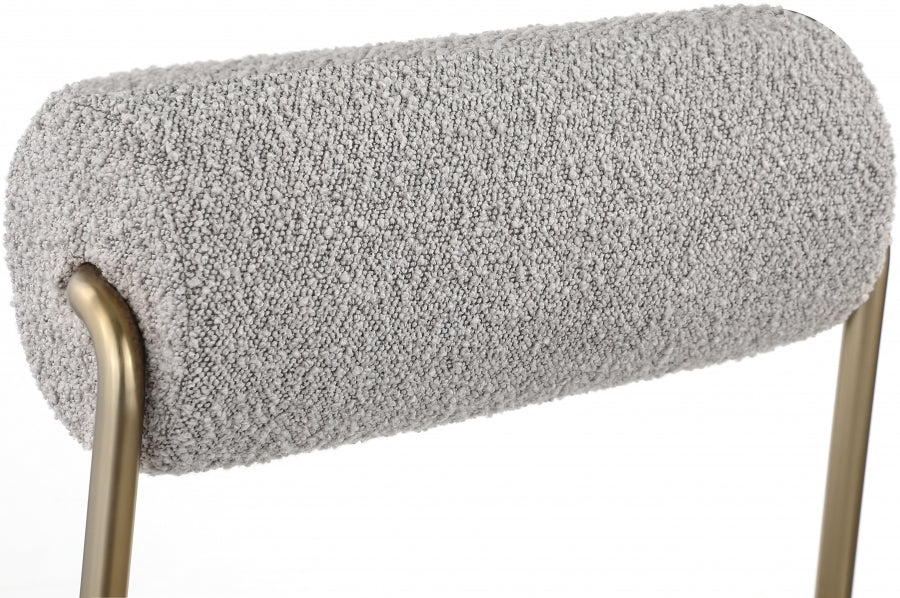 Chaise de salle à manger Carly en tissu bouclé