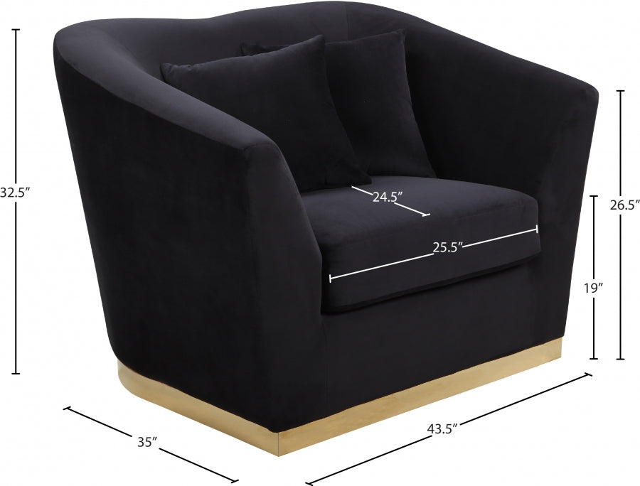 Chaise en velours Arabella
