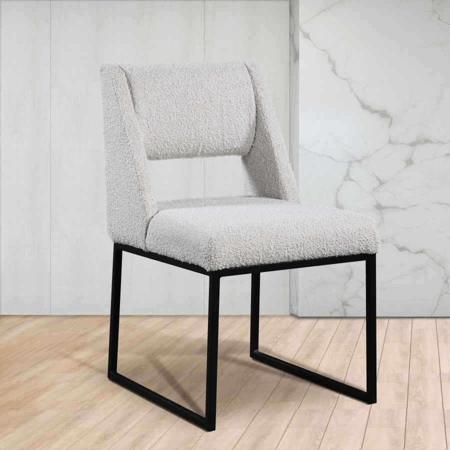 Chaise de salle à manger Jayce en tissu bouclé