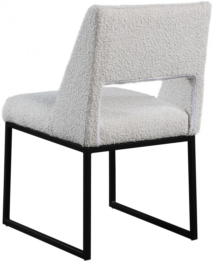 Chaise de salle à manger Jayce en tissu bouclé
